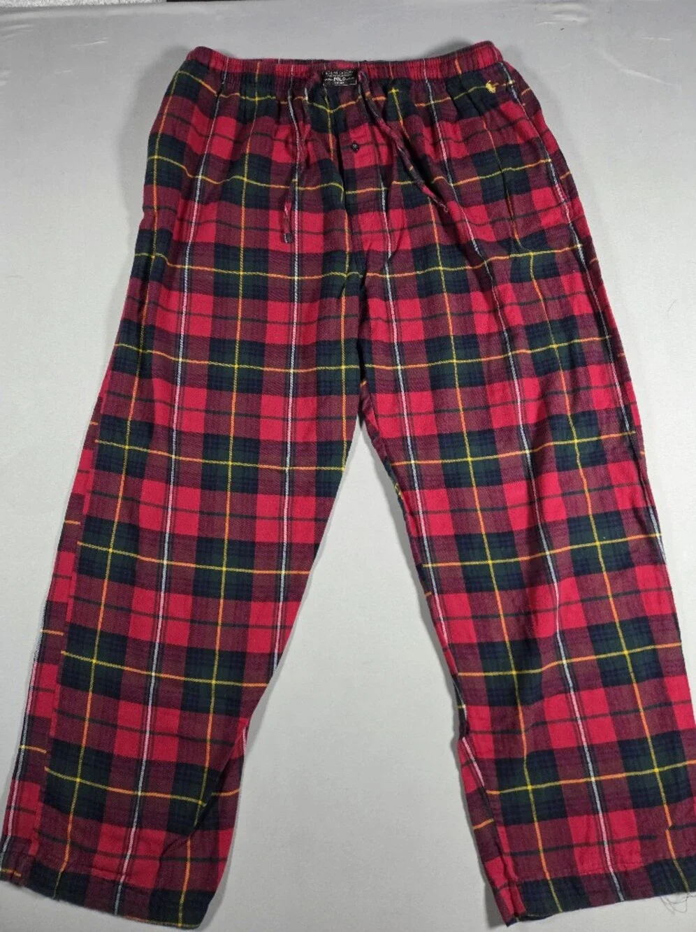 Polo by Ralph Lauren Red and Green Plaid Pajamas XL